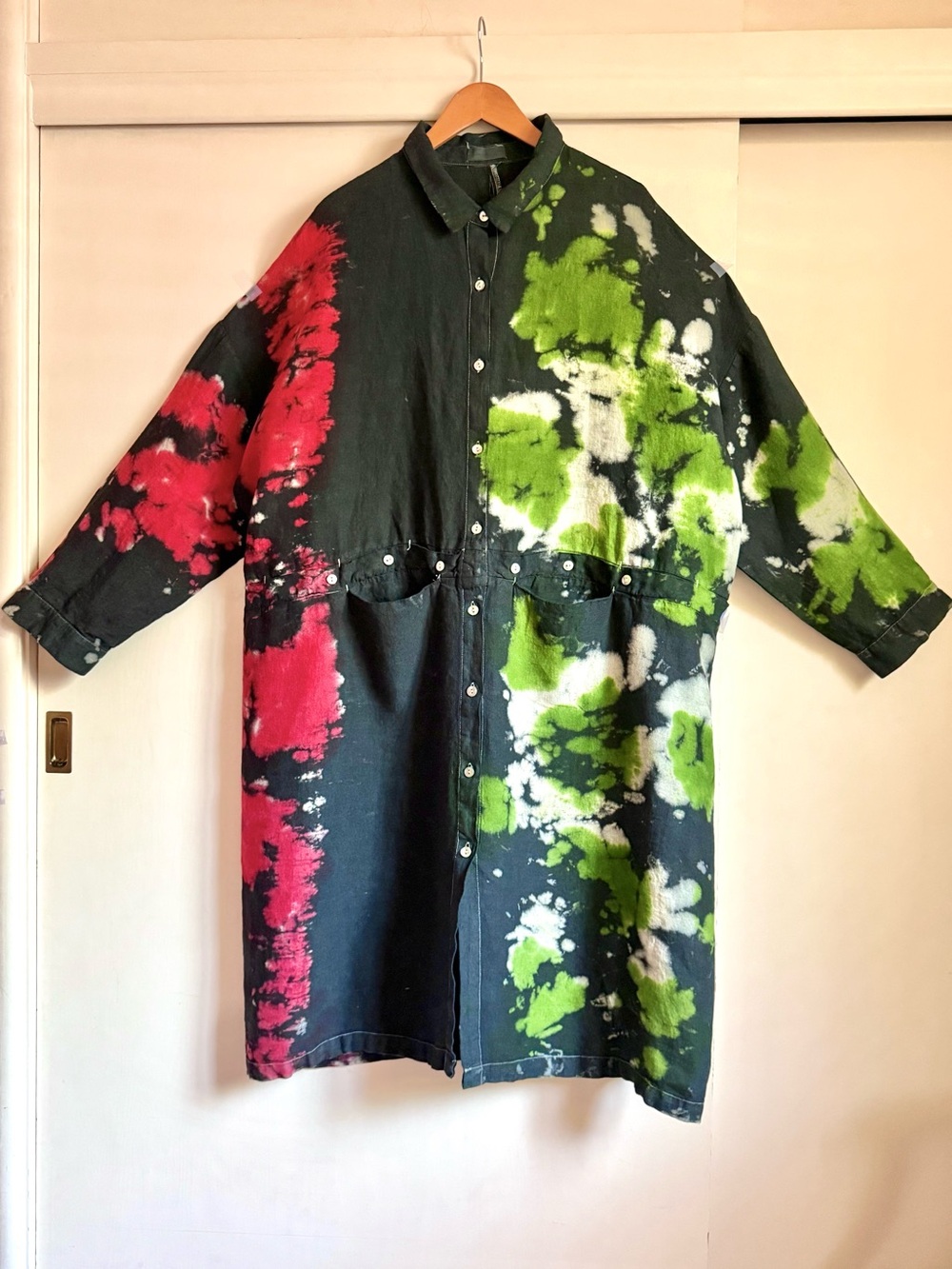 OFFERS ACCEPTED Charity — SUAY Sew Shop 🍉 Linen Coat Dress in Watermelon 2x